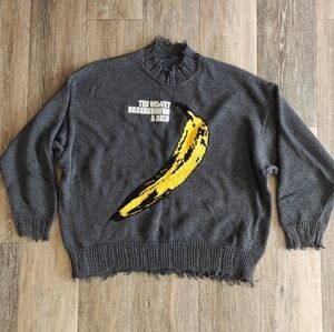 R13 Velvet Underground Oversized Banana Sweater